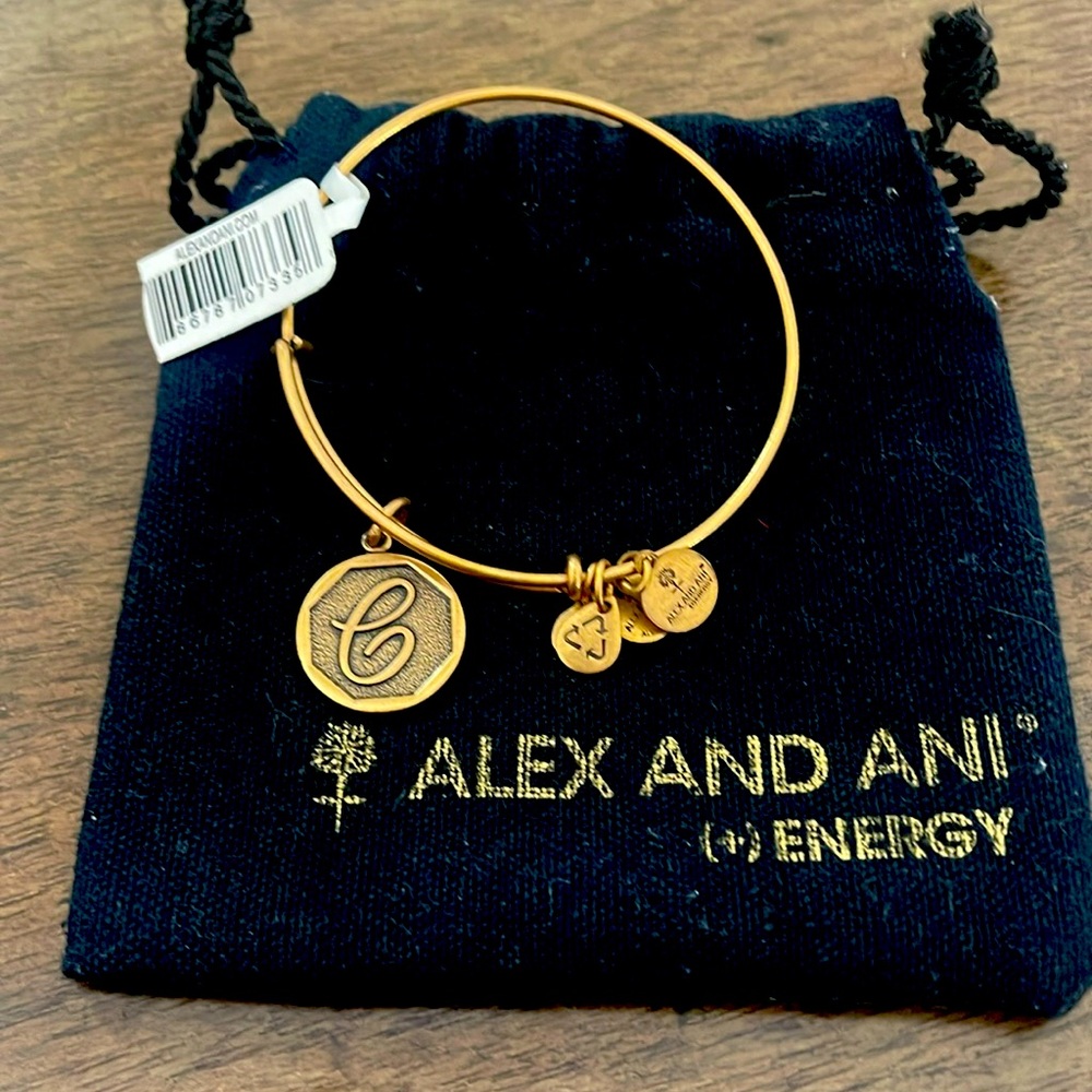 Brand new Alex and Ani “C” bracelet. Adjustable sizing. Never worn.